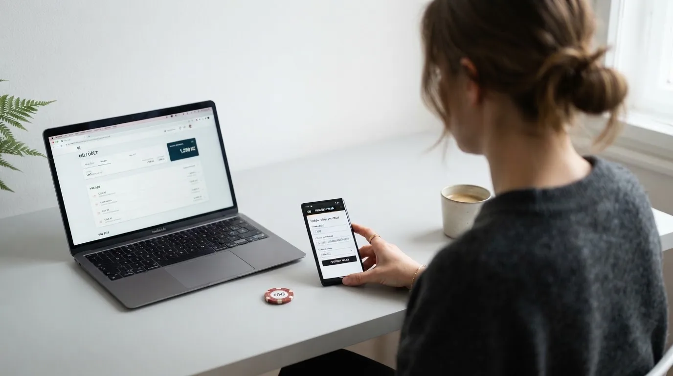 Obrazovka s průvodcem vkladem Ethereum — pole pro částku, adresu peněženky a výběr sítě