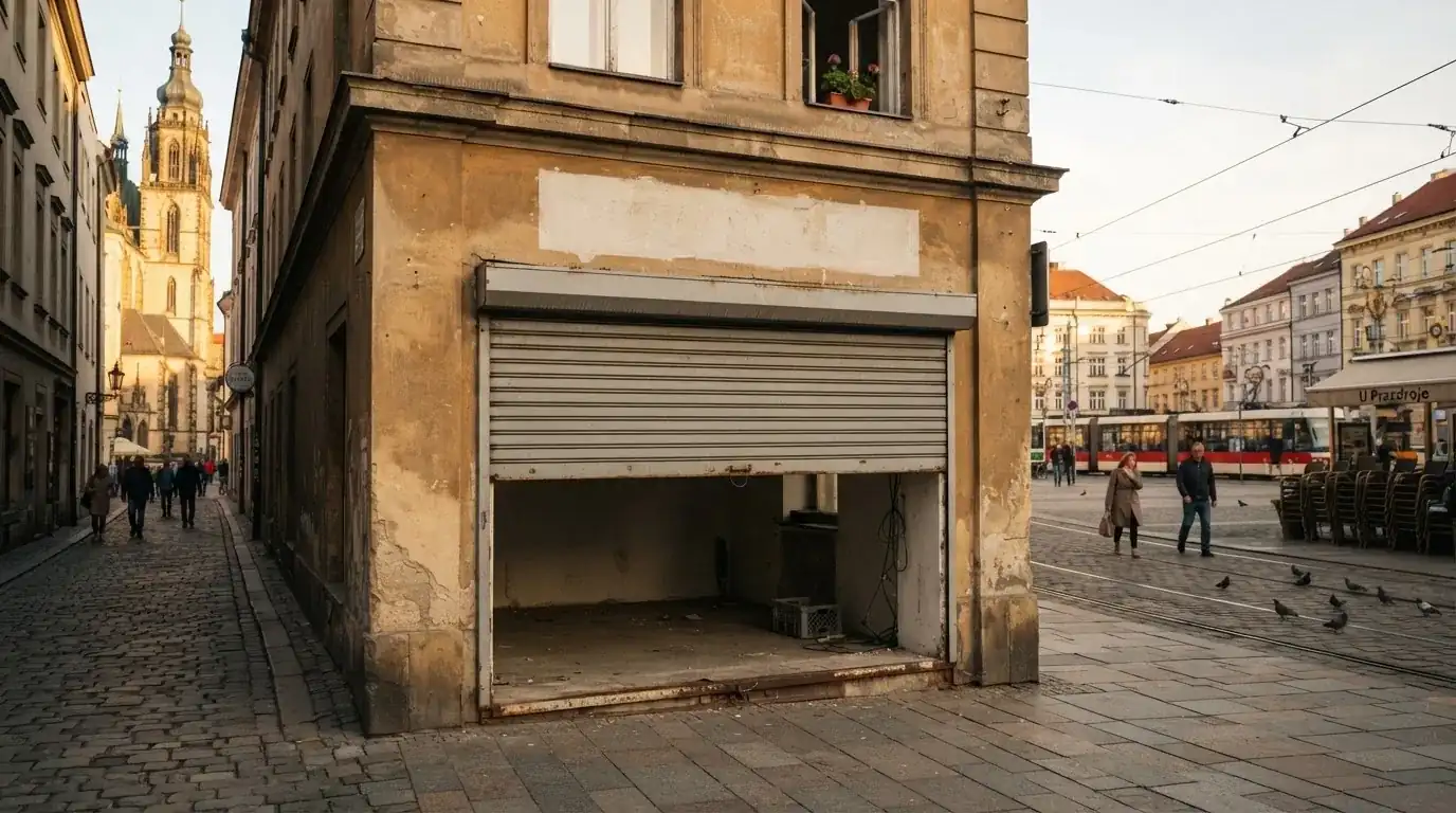 Roh Náměstí republiky a ulice Bedřicha Smetany, kde sídlilo Casino BIG WIN