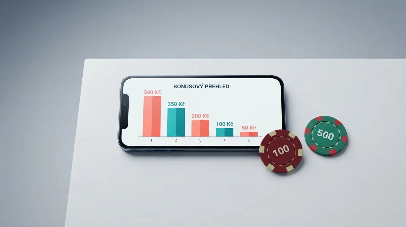 Přehledová tabulka s názvy operátorů a hodnotami jejich uvítacích bonusů